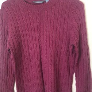 Hillard & Hanson maroon v-neck sweater